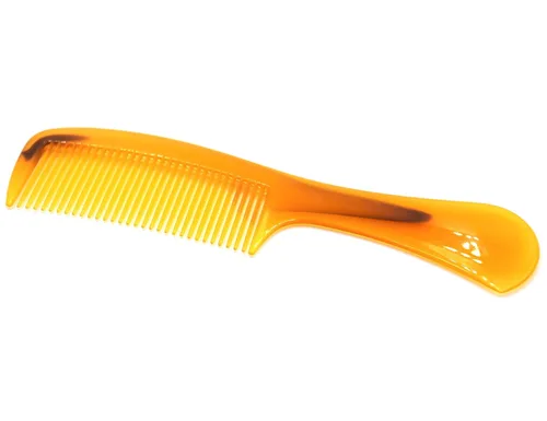Vista 4 de LBY Peine para el cabello, paquete de 5 unidades, 16 cm (6.3"), peine de mango redondo, peine para el cuidado del cabello, plástico, amarillo