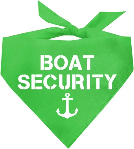 Vista 8 de Bandana de seguridad para perro Triángulo ajustable 100% algodón Hecho en Estados Unidos Amante de los barcos Capitán Playa Lago Negro
