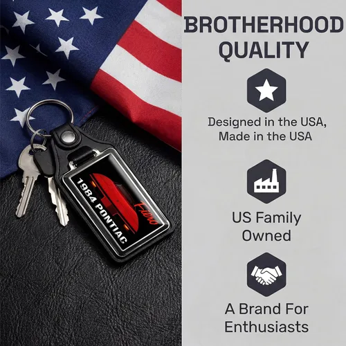 Vista 7 de Brotherhood 1986 - Llavero con diseño de emblema Fiero GT