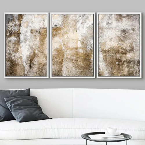 Vista 53 de wall26 Lienzo enmarcado para pared, juego de arte de acuarela pastel, paisaje rural, ilustraciones con formas abstractas, arte moderno, decorativo