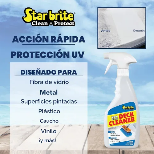 Vista 4 de STAR BRITE Limpiador y protector de cubierta antideslizante, protector UV y manchas, 1 galón (085900), 22 fl oz (paquete de 1)