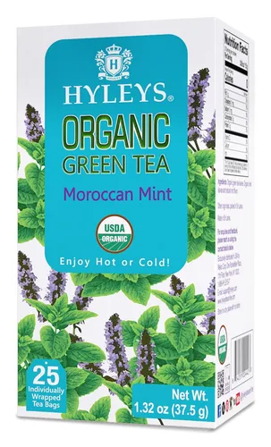 Vista 10 de Hyleys Té verde orgánico sabor a bayas de acai y arándanos - 25 bolsas de té