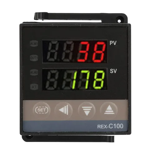 Vista 4 de REX C100 PID Controlador de temperatura, alarma de 32.0 °F ~ 2,372.0 °F LED PID controlador de temperatura Kit de termostato AC 110V -240V