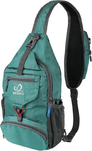 Vista 16 de WATERFLY - Mochila cruzada ligera y plegable, mochila de viaje