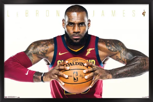 Vista 9 de Trends International NBA Cleveland Cavaliers - Lebron James Wall Poster, 14.725" x 22.375", Barnwood Framed Version Versión enmarcada Barnwood