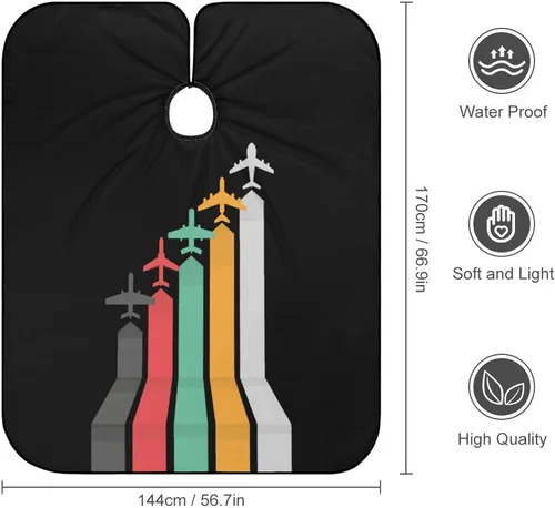 Vista 2 de Capa de peluquería de avión, para adultos, para peluquería, peluquería, peluquería en casa, peluquería