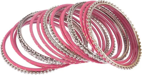 Vista 6 de Efulgenz Indian Bangle Set Rhinestone Crystal Boho Oxidized Bracelet Metal Bangle Set Jewelry for Women
