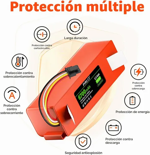 Vista 7 de Para Roborock S7 MaxV Ultra Batería para Xiaomi Roborock S4 S5 S6 S7 MaxV/MaxV Ultra/Pure, S50 S51 S55 Q5 Q5+ Q7 Brr-2p4s-5200s E4 E5 E20 E25 Max