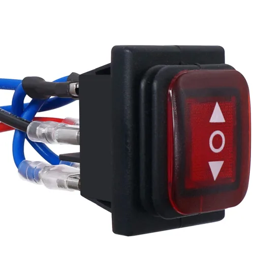 Vista 5 de TWTADE Interruptor de inversión de polaridad de bloqueo 12V 10A Control de motor CC 6 pines 3 posiciones ON-OFF AC 110V-220V Interruptor de palanca