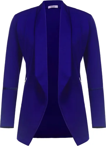 Vista 7 de ELESOL Chaquetas tipo blazer para mujer, manga larga, frente abierto, trajes casuales de negocios, trajes de trabajo, chaquetas con bolsillos