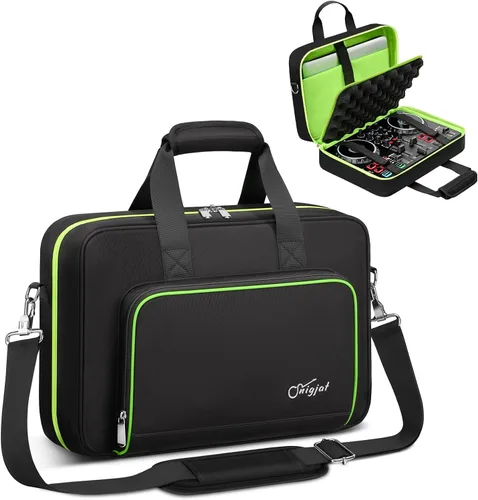 Vista 9 de SNIGJAT Funda para controlador DJ DDJ FLX4/400/REV1 con compartimento para Verde