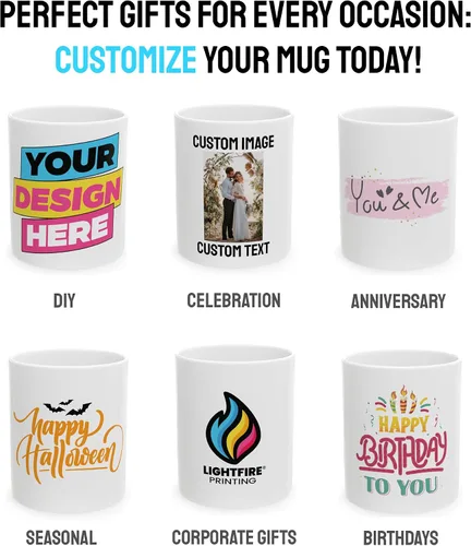 Vista 5 de Taza de café personalizada – Taza de cerámica personalizada con foto, texto o logotipo, taza de té Taza personalizada con imagen o mensaje Idea
