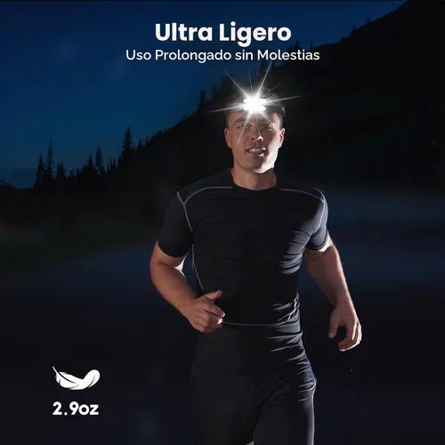 Vista 6 de Elmchee Paquete de 2 faros recargables de 2500 lúmenes, 5 LED brillantes, 7 modos de sensor de movimiento ajustable, linterna de cabeza impermeable