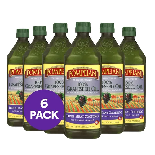 Vista 11 de Pompeian - Aceite de semilla de uva 100%, sabor ligero y sutil, 68 onzas líquidas