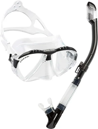 Vista 9 de Cressi Juego de esnórquel para adultos Máscara y snorkel Máscara de silicona cómoda de primera calidad Snorkel superior seco Diseñado