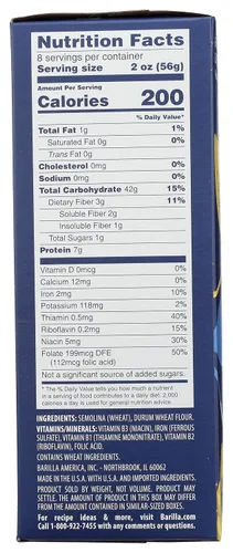 Vista 2 de Barilla Campanelle Pasta, caja de 16 onzas, pasta sin OMG hecha con sémola de trigo duro, pasta certificada Kosher
