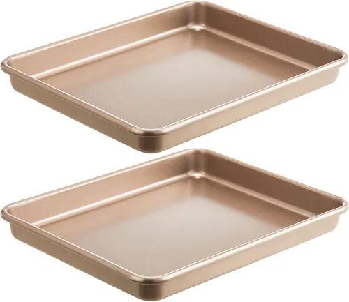 Vista 11 de HONGBAKE 2 piezas de bandeja plana grande para galletas sin bordes, bandeja para hornear aislada antiadherente, bandejas de horno comercial