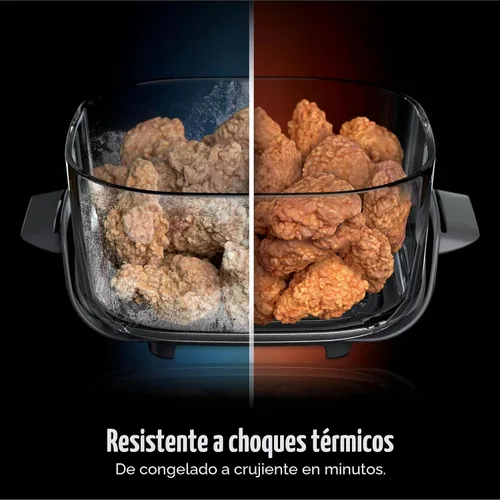Vista 10 de Ninja Crispi Pro - Freidora de aire de vidrio 6 en 1 Recipientes y tapas de 450 °F, no tóxico, de 6 cuartos y 2.5 cuartos de galón Microondas