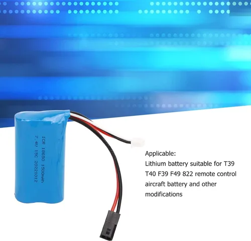 Vista 4 de Oumefar Batería de litio de 7.4V 1500mAh y batería de repuesto de batería de litio para coche RC