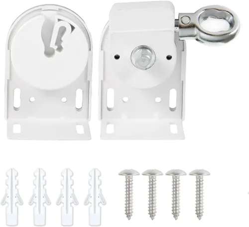 Vista 9 de Juego de accesorios para persianas enrollables, soportes de montaje universales de repuesto para persianas enrollables exteriores e interiores Gris