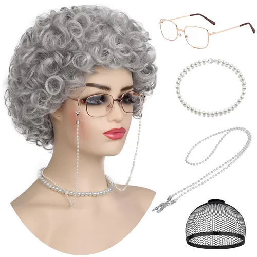 Vista 39 de Peluca de cosplay estilo Bob azul oscuro + horquilla de libélula + collar para fiesta, disfraz de Halloween, peluca de mujer