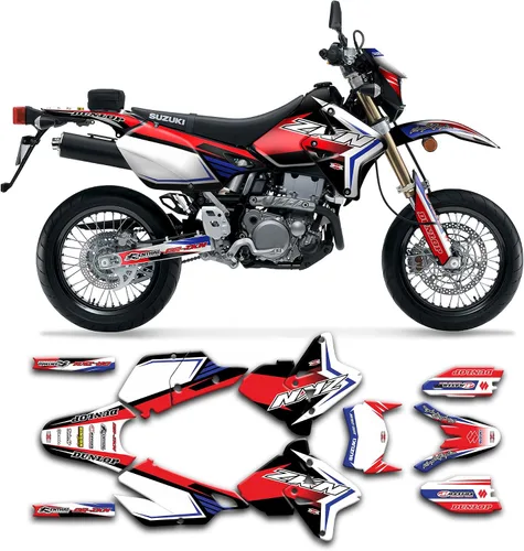 Vista 17 de Kit de calcomanías personalizadas para Suzuki DRZ400 E / DRZ400 Enduro / DRZ400E / DR-Z400E / DRZ400 EN 1999-2024, SZDRSE9919003-KO