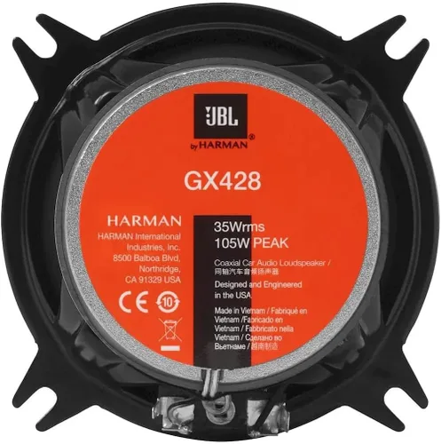 Vista 2 de JBL GX428 105 vatios máximo, GX Series 4" Altavoces coaxiales de audio para automóvil de 2 vías