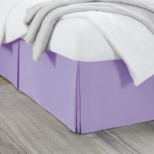 Vista 42 de Nestl Falda de cama individual blanca – Falda de cama de tamaño individual de 14 pulgadas de caída – Faldas de cama de microfibra cepillada – Falda