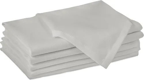 Vista 51 de Encasa XO Juego de 12 servilletas de tela de cóctel Servilletas de mesa de algodón puro Tamaño (9 x 9 pulgadas) B gris sólido Lavable a