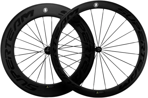 Vista 2 de SUPERTEAM Juego de ruedas de carbono 50/88 700C en forma de U