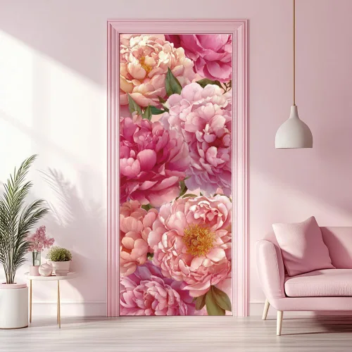 Vista 24 de arricraft 2 piezas de pegatinas adhesivas para puerta, 31.5"x78.7" adhesivos de pared 3D con patrón de cascadas de cuevas, vinilo para puertas