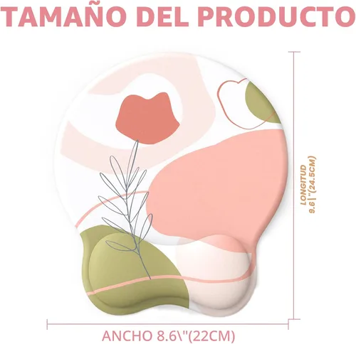 Vista 7 de eulps Alfombrilla de mouse con reposamuñecas, cómoda alfombrilla de mouse para computadora con soporte de muñeca de gel, superficie lisa y base