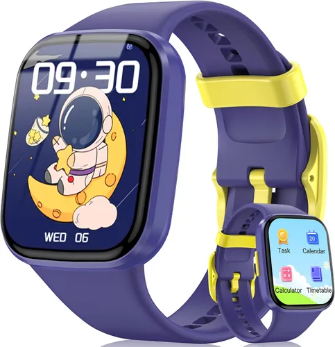 Vista 10 de Reloj inteligente para niños, no necesita aplicación/teléfono, pantalla táctil HD, rastreador de actividad física con frecuencia cardíaca, monitor