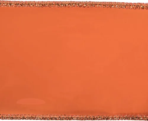Vista 2 de Vickerman Cinta de Navidad de PVC transparente mandarina de 2.5" x 10 yardas