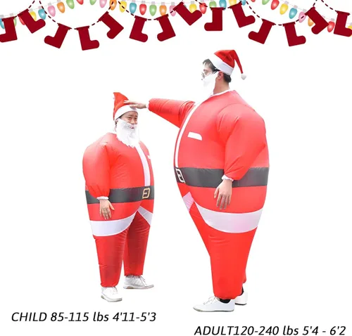 Vista 7 de Disfraz inflable inflable para adultos Navidad Halloween fiesta cosplay hombres y mujeres disfraz divertido de cuerpo completo