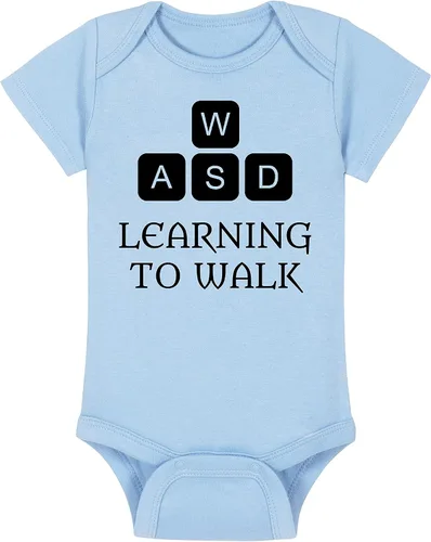 Vista 28 de Learning To Walk WASD - Gaming Baby Onesie - Hat - Blanket - Bib Package Combinations