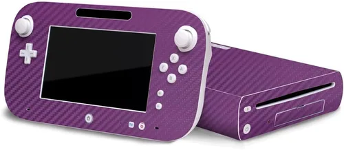 Vista 6 de 3D Carbon Fiber Black - Air Release Vinyl Decal Faceplate Mod Skin Kit by System Skins - Compatible with Nintendo Wii U Console