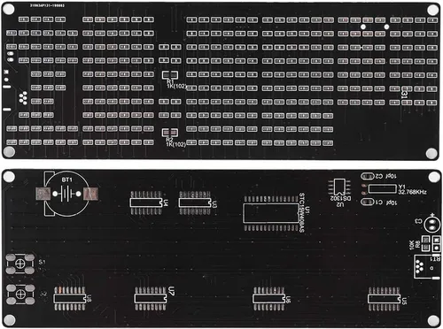 Vista 8 de Kit de reloj digital LED compacto, kit de reloj electrónico de celosía digital de 5 V con apariencia acrílica con aviso de temperatura