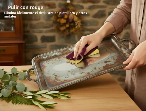 Vista 6 de Cadie Paño de limpieza de plata, 100% algodón tratado reutilizable, paño de limpieza de joyas para plata, oro, platino y cubiertos, restaura