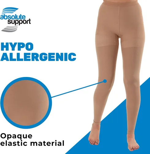 Vista 4 de Calzas de compresión graduada, con control superior, Apoyo firme 20-30 mmHg, S, Beige, 2