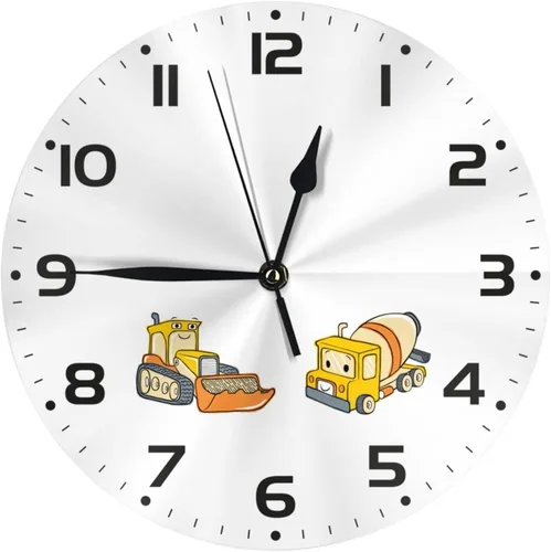 Vista 14 de Reloj de pared para niños y niñas, de 10 pulgadas, silencioso, sin tictac, fácil de leer, para niños, niñas, decorativo para habitación de niños