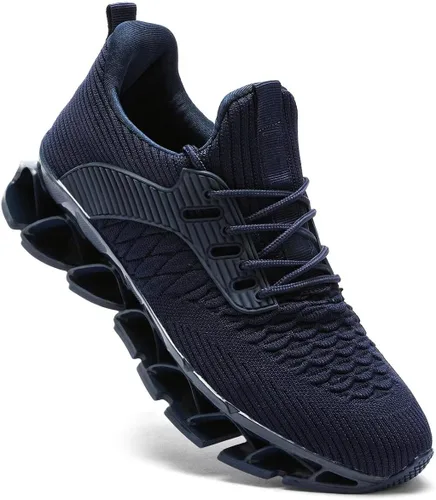 Vista 6 de Zapatos deportivos para hombre sin cordones para correr, caminar, tenis con cuchilla, informales, cómodos, antideslizantes, para el trabajo