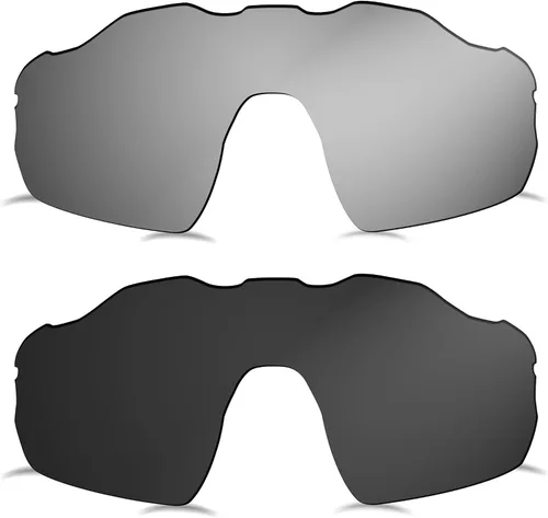 Vista 14 de Lentes polarizadas de repuesto para gafas de sol Oakley Radar EV Pitch OO9211, 2 pares - MultiOptions Negro+Azul