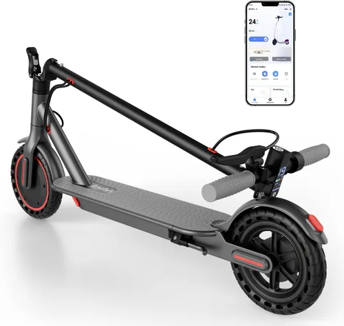 Vista 13 de Joyhis Patinete eléctrico para adultos – 19/22 MPH y rango de 15/22 millas, neumáticos sólidos de 8.5 pulgadas/10 pulgadas plegable E-Scooter