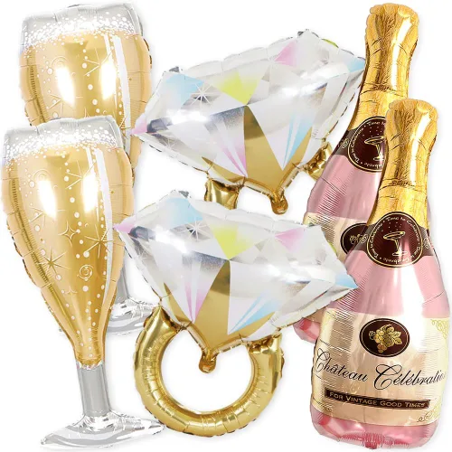 Vista 6 de Kit de decoración de globos grandes para despedida de soltera (paquete de 6) – Globos y suministros para fiesta de despedida de soltera – Globo