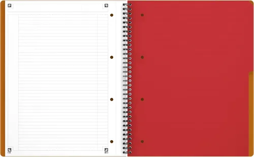 Vista 6 de Oxford International - Cuaderno activo con tapa de polietileno A4+, rayas estrechas con margen y perforado, incluye divisor reposicionable, 80