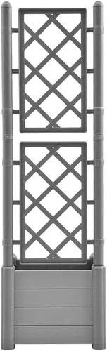 Vista 5 de vidaXL Cama de jardín elevada, jardinera con enrejado, cama de jardín elevada para plantas vegetales de escalada en interiores y exteriores, maceta