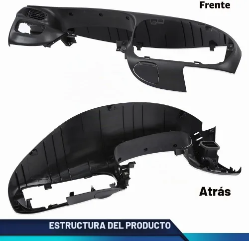 Vista 8 de PIT66 Bisel de Almohadilla de Tablero Negro Compatible con Ford F150 1997-2003/ Compatible con Ford Expedition 1997-2003