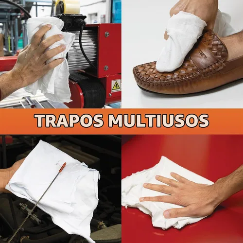 Vista 3 de Arkwright - Trapos para camisetas a granel, bolsa de 5 libras, toallas de limpieza de algodón, paños de limpieza de punto de baja pelusa