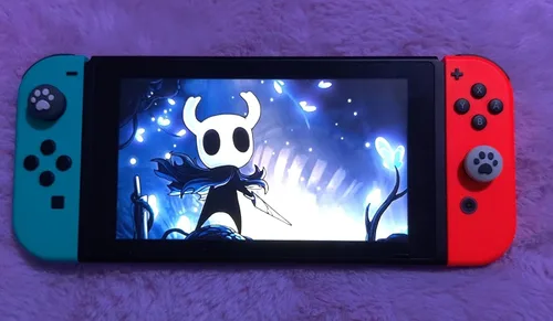 Vista 5 de Switch Joycon - Tapas de agarre para pulgar, funda de silicona con diseño de pata de gato para SwitchOLEDSwitch Lite, fundas de botón analógicas